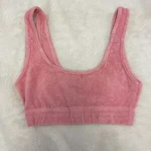 Zara Pink Terrycloth Crop Top